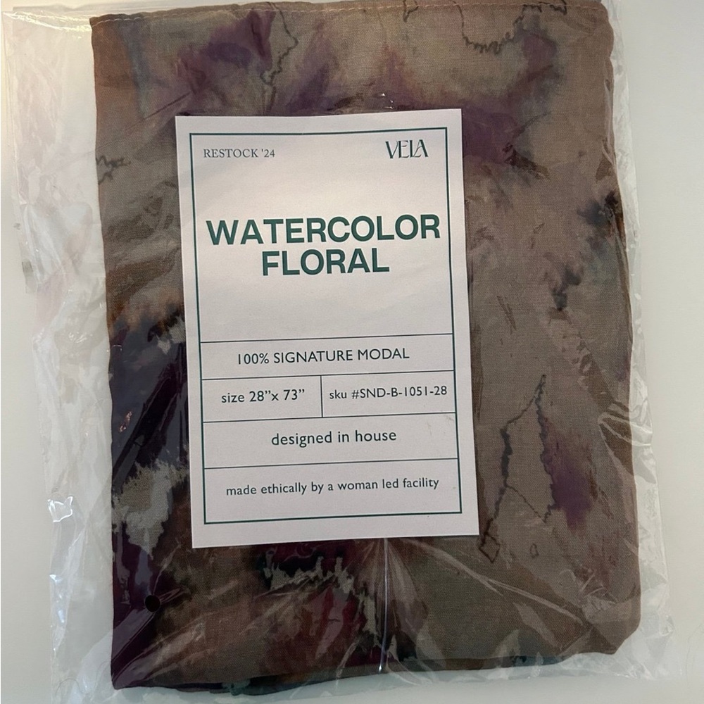 vela scarves watercolor floral hijab